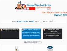 Tablet Screenshot of diamondstatepoolservice.com